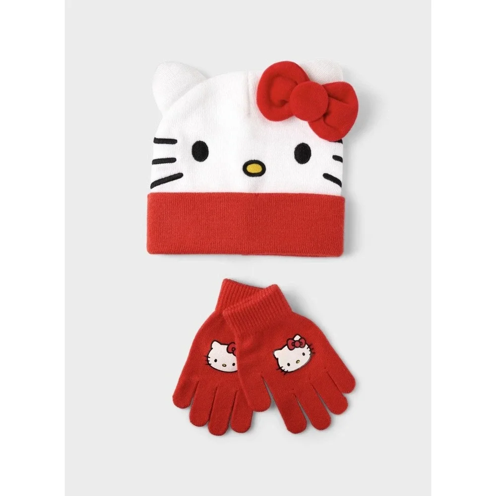 Girls Hello Kitty® 2-Piece Cold Weather Set - Hat And Mittens